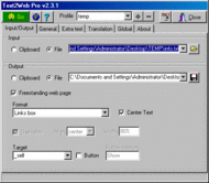 Text2Web Pro screenshot